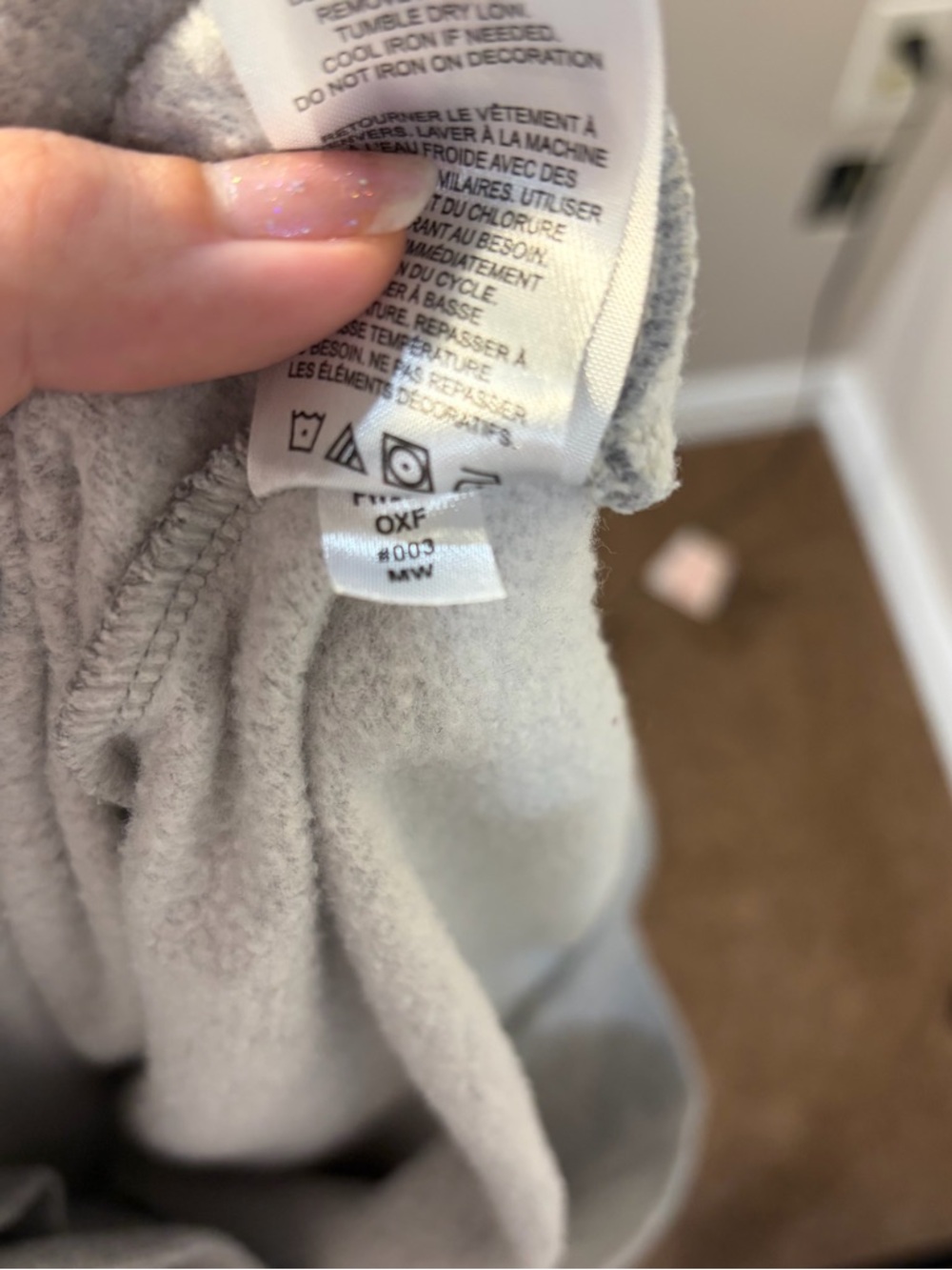 Champion Light Gray Hoodie with Pink Logo Script - Picture 8 of 8